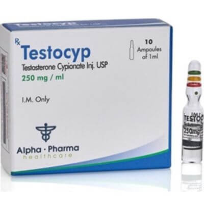 Testocyp 250 (Testosterone Cypionate 250 mg x 10 ampoules) Alpha Pharma